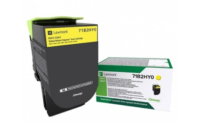 Toner Lexmark 71B2HY0, yellow ,return program ,3.5k,CX417DE, CX517DE,...