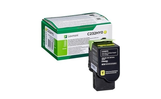 Toner Lexmark C232HY0, yellow, 2.3k, Return programme C2325dw / C2425dw /...