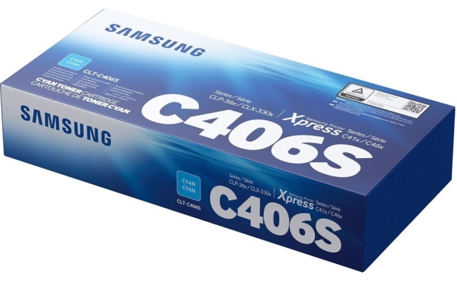 Toner Original Samsung Cyan, C406S, pentru CLP-360|365||CLX-3300|3305, 1K,...