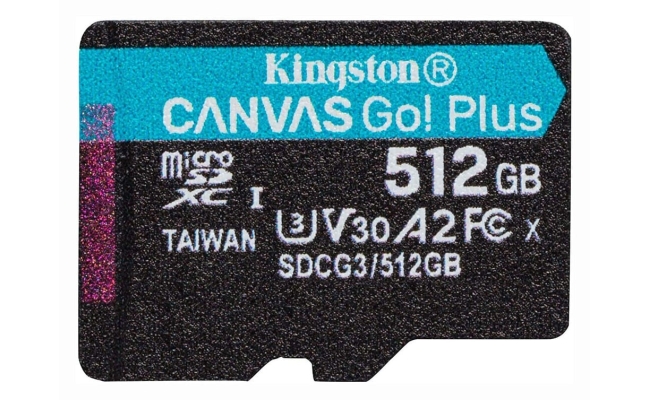 Card de Memorie MicroSD Kingston Canvas GO Plus, 512GB, Adaptor SD, Class 10