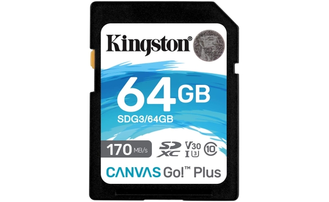 Card de Memorie SD Kingston Canvas GO Plus, 64GB, Class 10