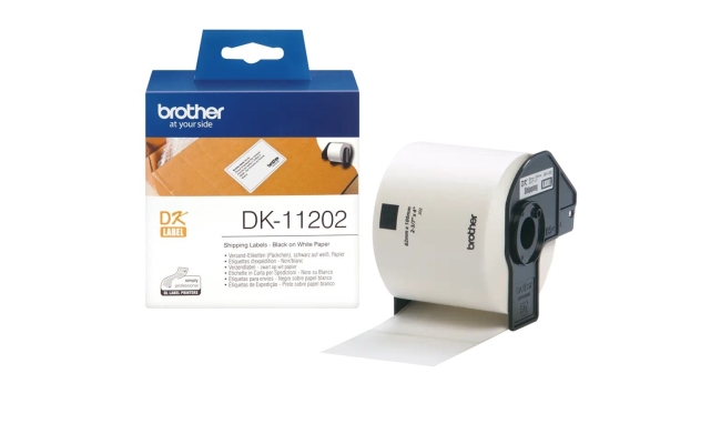 Etichete de hartie DK11202 Original Brother Black on White, 62x100mm, 300buc