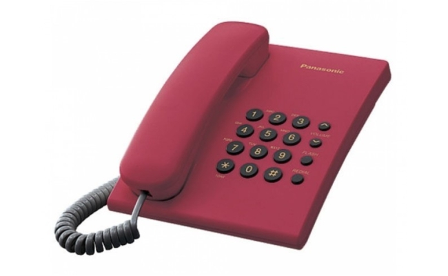 Telefon analogic Panasonic KX-TS500FXR, rosu