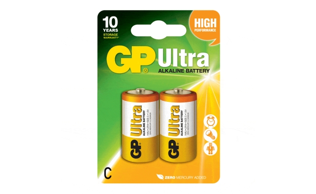 Baterie GP Batteries, Ultra Alcalina C LR14 1.5V alcalina, blister 2 buc