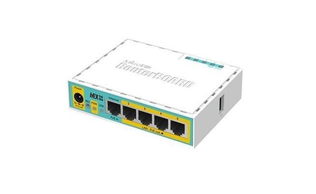 Router Mikrotik RB750UPR2, 5 x LAN/WAN HEX/PoE Lite