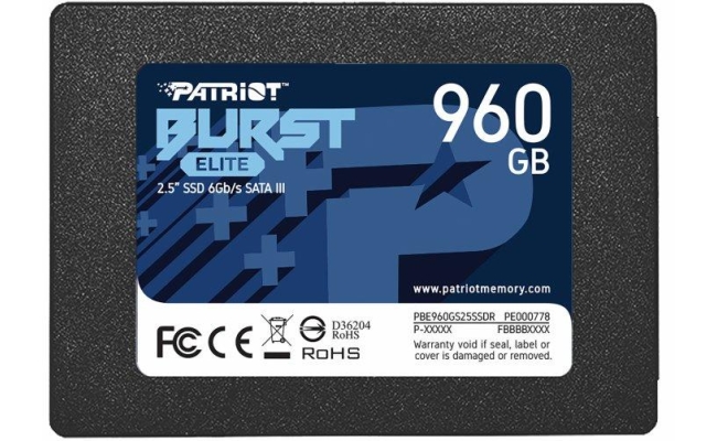 SSD Patriot Burst Elite, 960GB, SATA III (PBE960GS25SSDR)