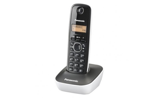 Telefon fara fir Panasonic DECT KX-TG1611FXW,  Caller ID, alb/negru