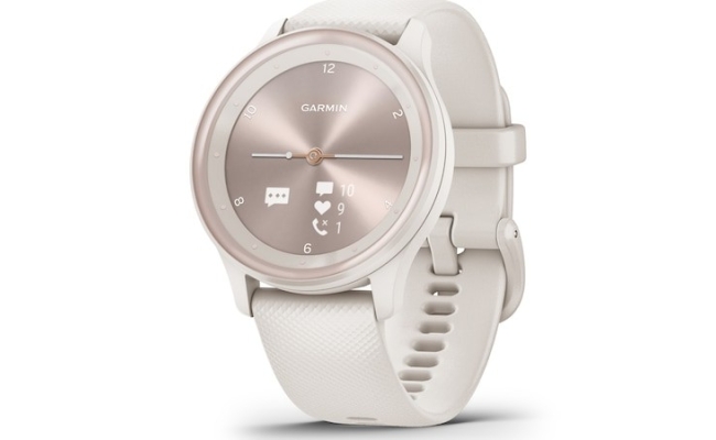 Ceas Garmin SmartWatch Vívomove Sport, Ivory and Peach