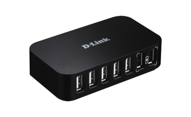 Hub USB D-Link DUB-H7, 7 porturi USB 2.0, negru