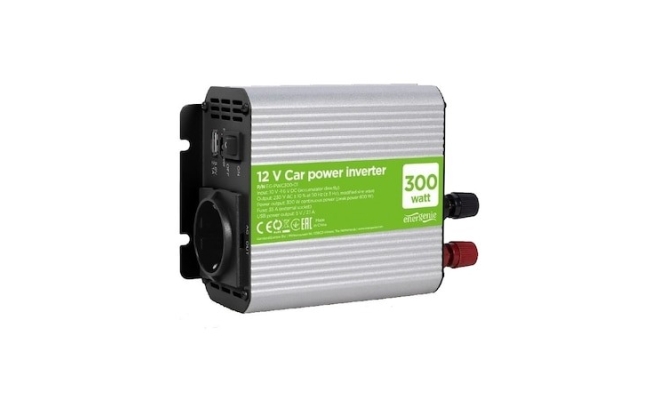 Invertor auto Energenie cu sinusoida simulata EG-PWC300-01, 300W, baterie 10-16V