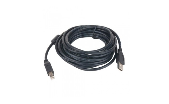 Cablu USB Gembird pentru Imprimanta, 1.8m, USB 2.0, Conectori Auriti, Negru...