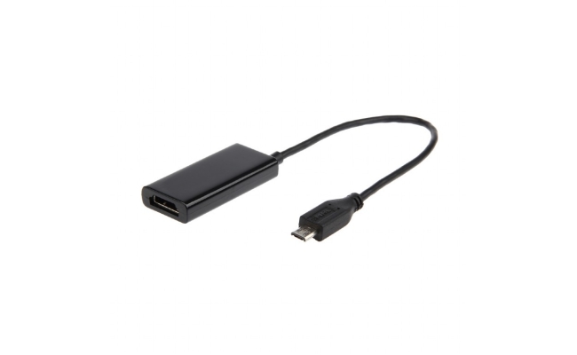 Cablu Video Adaptor GEMBIRD Micro-USB la HDMI, 16cm, Negru, A-MHL-003