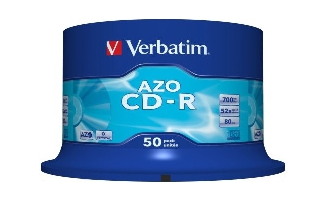 CD-R VERBATIM 700MB, 80min, 52x, 50 buc, spindle, AZO Crystal