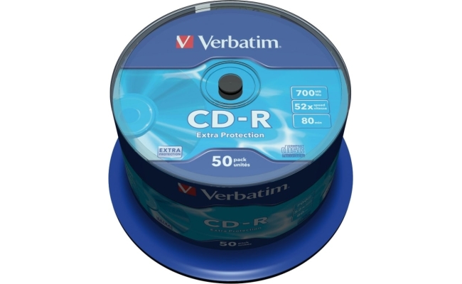 CD-R VERBATIM  700MB, 80min, viteza 52x,  50 buc, spindle, "43351"