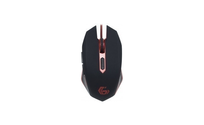 Mouse Gembird Gaming MUSG-001-R, cu fir, negru / rosu