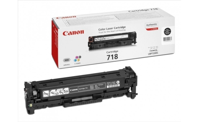 Toner Canon CRG718BK, black, capacitate 3400 pagini, pentru LBP-7200Cdn