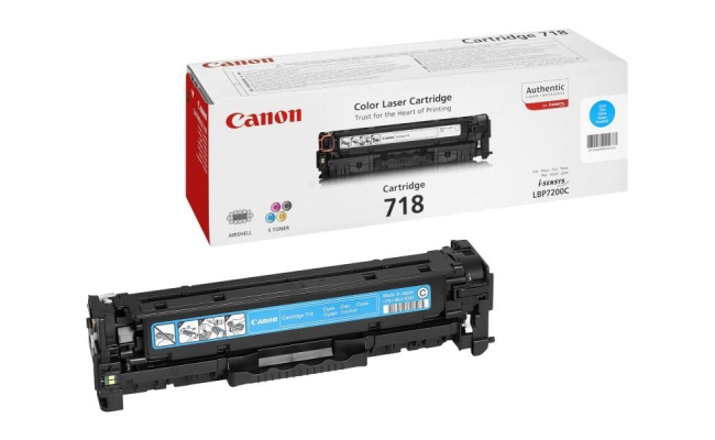 Toner Canon CRG718C, cyan, capacitate 2900 pagini, pentru LBP-7200Cdn