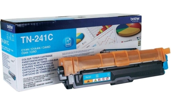 Toner Original Brother Cyan, TN241C, pentru HL-3140|3170|DCP-9010|9120|9320,...