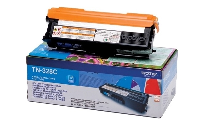 Toner Original Brother Cyan, TN328C, pentru HL-4570|MFC-9970|9270, 6K,...