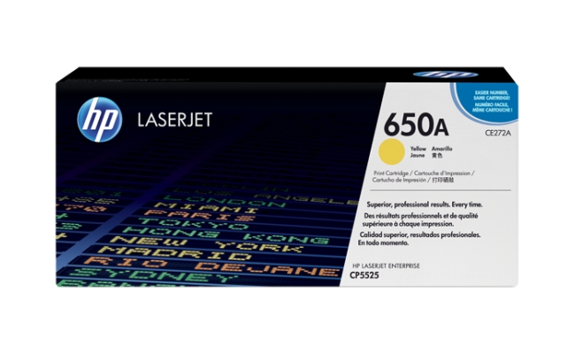 Toner Original HP Yellow, nr.650A, Color LaserJet CP5525, M750, 15K, CE272A