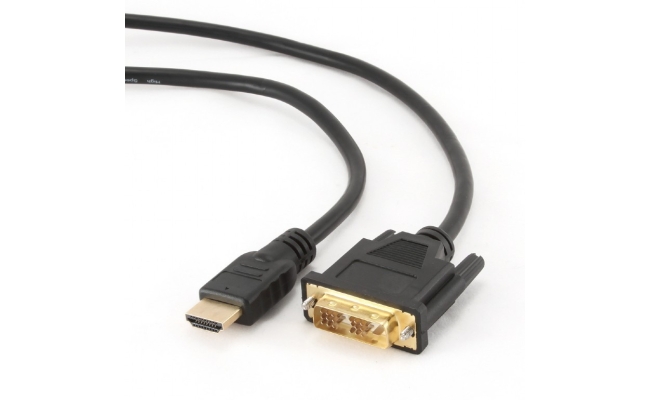 Cablu video Gembird CC-HDMI-DVI-0.5M, adaptor HDMI (T) la DVI-D SL (T), 0.5m,...