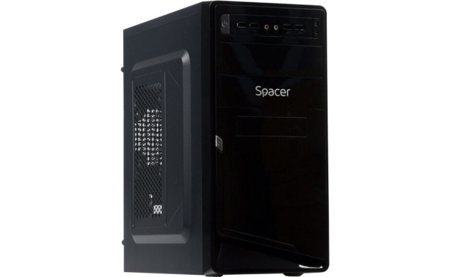 Carcasa Spacer Mini Tower SPC-MOON, mATX, USB 2.0 x 4, Jack 3.5mm x 2