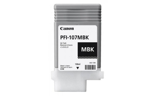 Cartus cerneala Canon PFI-107MB, matte black, capacitate 130ml, pentru Canon...