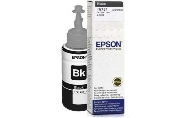 Cartus cerneala Epson T6731, black, capacitate 70ml, pentru Epson L800