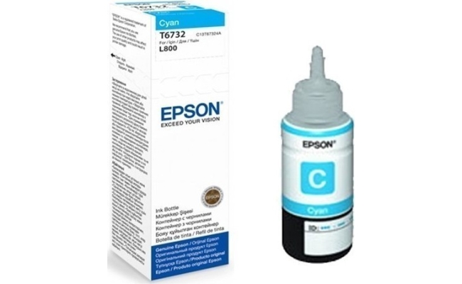 Cartus cerneala Epson T6732, cyan, capacitate 70ml, pentru Epson L800