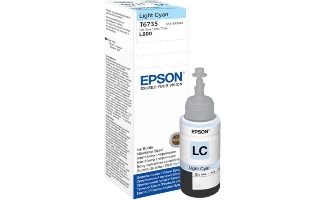 Cartus cerneala Epson T6735, light cyan, capacitate 70ml, pentru Epson L800