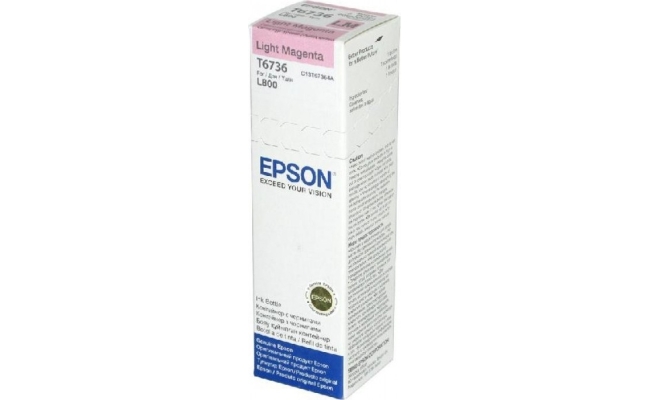 Cartus cerneala Epson T6736, light magenta, capacitate 70ml, pentru Epson L800