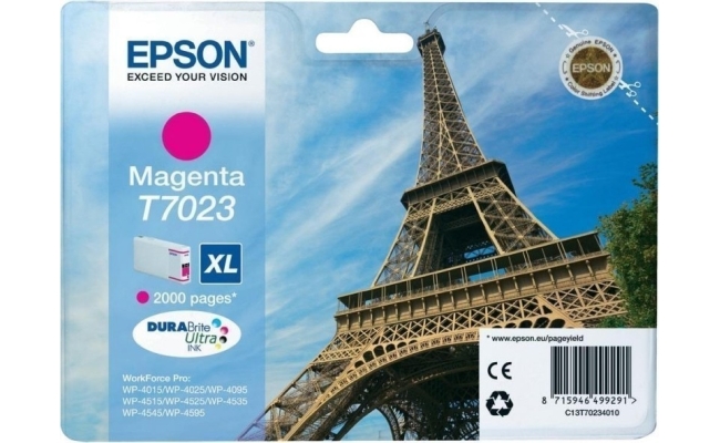 Cartus Cerneala Original Epson Magenta, T7023, pentru WP4000|4500, , incl.TV...