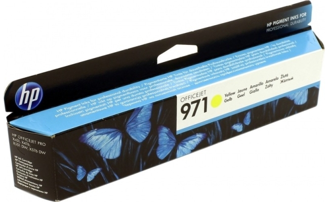 Cartus Cerneala Original HP Yellow, nr.971, pentru Officejet PRO X451DW|X576,...