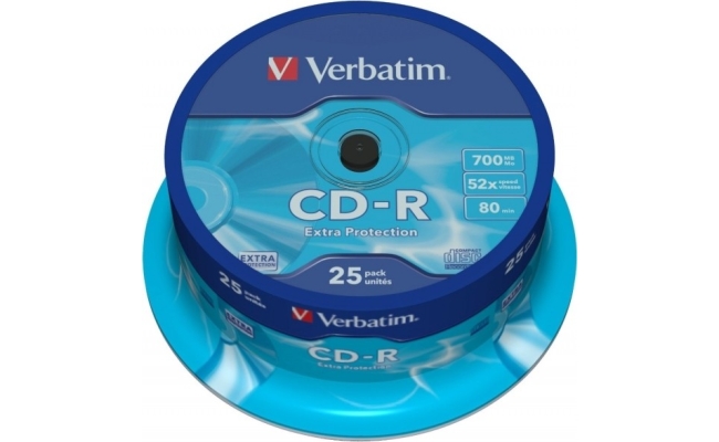 CD-R VERBATIM  700MB, 80min, viteza 52x,  25 buc, spindle, "43432"