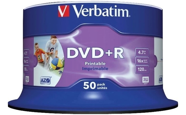 DVD+R VERBATIM 4.7GB, 120min, viteza 16x, 50 buc, Single Layer, spindle,...