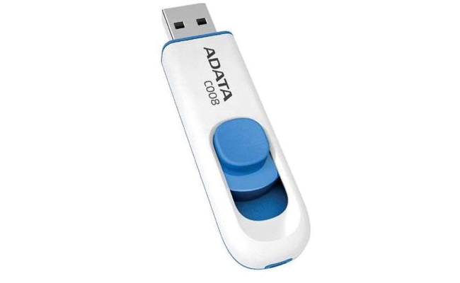 Memorie USB Flash Drive ADATA C008, 64GB, USB 2.0, alb