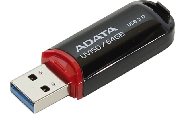 Memorie USB Flash Drive ADATA UV150, 64Gb, USB 3.0, negru