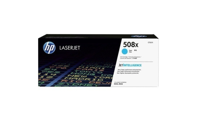 Toner HP, CF361X, Cyan Nr.508X , 9,5K, Original, Laserjet M552DN.