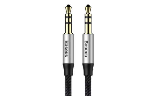 Cablu Audio Baseus Yiven CAM30-BS1, 1 x Jack 3.5mm (T) la 1 x Jack 3.5mm (T),...