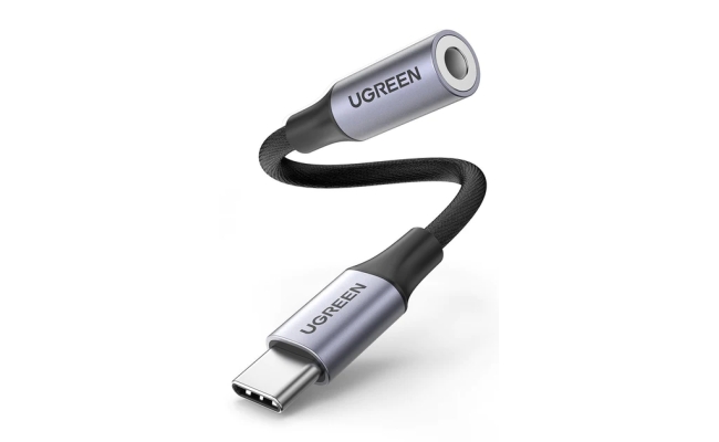 Cablu audio Ugreen, AV161, USB Type-C (T) la 3.5 mm jack (M), 15cm, gri 80154