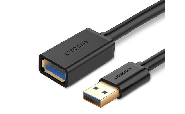 Cablu USB Ugreen prelungitor US129, USB 3.0 (T) la USB 3.0 (M), negru