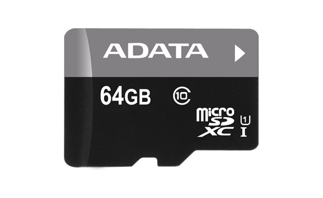 Card de Memorie MicroSD ADATA, 64GB, Class 10 cu Adaptor SD inclus