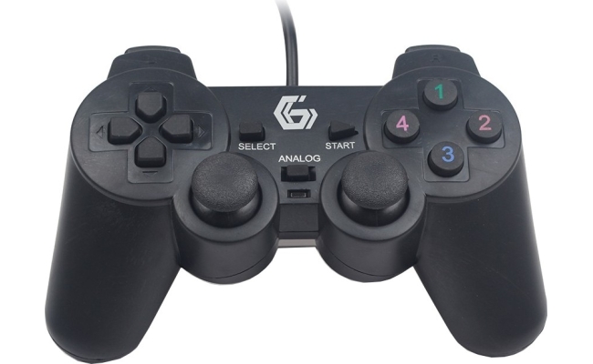 Gamepad cu fir Gembird JPD-UDV2-01, 2 bucati, negru