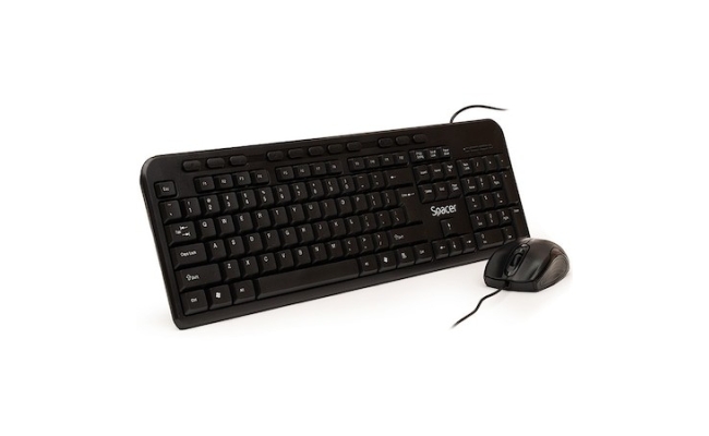 Kit Tastatura si Mouse Spacer SPDS-1691 cu fir, negru