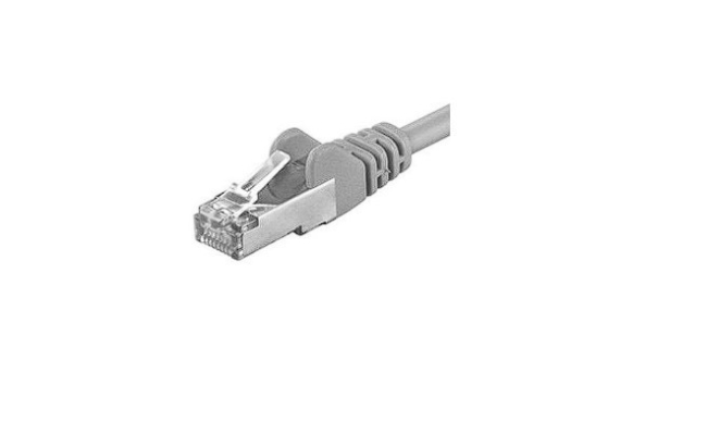 Patchcord SFTP RJ45-RJ45 Cat.6A 0.25m gri, SFTP-6A-0.25-G, cupru