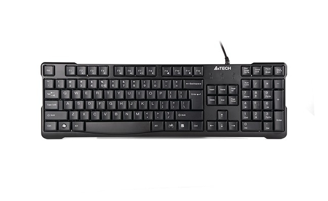 Tastatura A4Tech KR750 cu fir, 105 taste, USB, negru