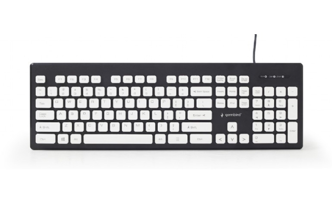 Tastatura ergonomica Gembird KB-CH-01, cu fir, USB, 107 taste, design...