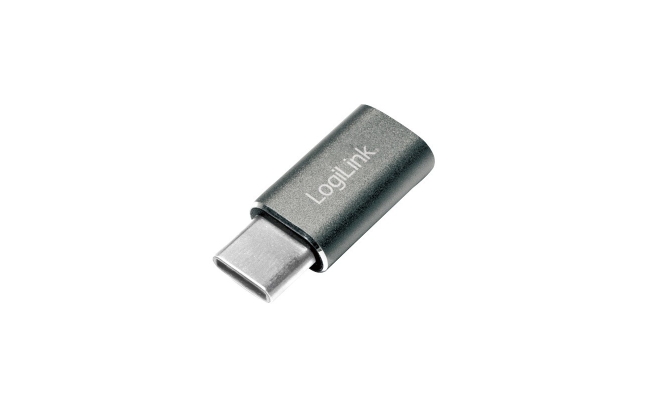 Adaptor Logilink AU0041, USB 3.0, USB Type-C (T) la Micro-USB (M), argintiu