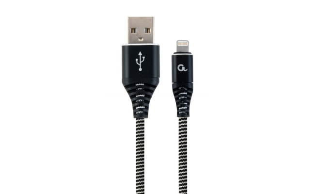 Cablu alimentare si date Gembird CC-USB2B-AMLM-1M-BW, USB 2.0 (T) la...