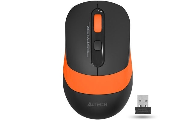 Mouse gaming A4tech FG10 Orange, wireless, optic, negru / portocaliu